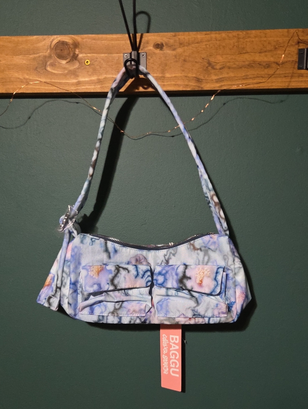 BAGGU x Collina Strada Cargo Shoulder Bag - Blue Thorns